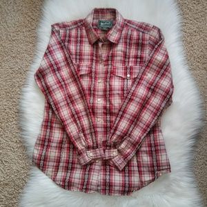 WOOLRICH 100% Cotton Women's Petite Button-Up Shirt Size S.